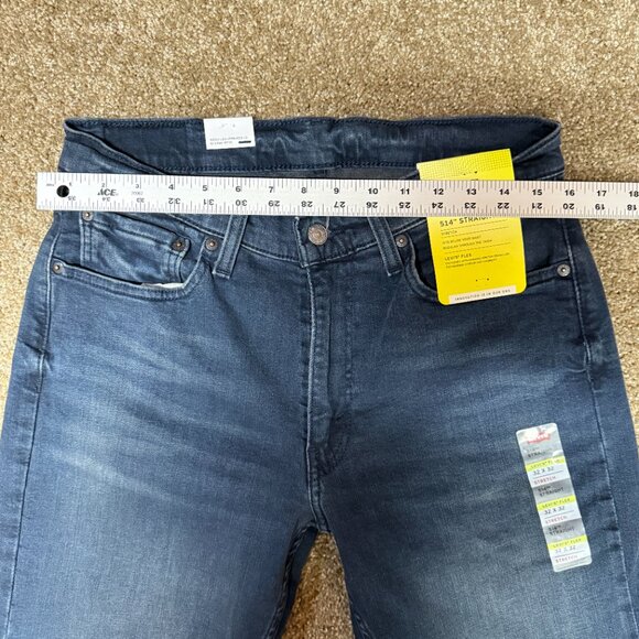 Levi's 514 Flex Straight Leg Jeans Mens 32x32 Blue Denim Cotton Stretch Low Rise - Picture 5 of 16